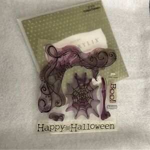 CTMH • “Creepy Cobwebs” Clear Acrylic Rubber Stamp Set